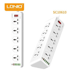 Multiprise 2M avec 10 prises et 6 ports PD&QC3.0 LDNIO