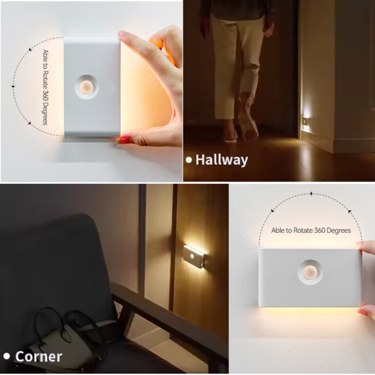 TaimeiMao 2 Pack Lumiere Murale Sans Fil Magnetique Applique Murale en Bois Veilleuse LED Rechargeable Murale USB Applique Murale Intérieure Detecteur De Mouvement pour Chambre, Couloir, Escalier TaimeiMao 2 Pack Lumiere Murale Sans Fil Magnetique Applique Murale en Bois Veilleuse LED Rechargeable Murale USB Applique Murale Intérieure Detecteur De Mouvement pour Chambre, Couloir, Escalier