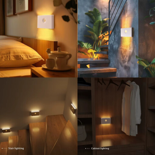 Applique Led murale rechargeable détecteur de mouvement