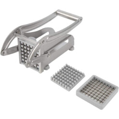 Alternative view of Hachoir manuel 2 lames en acier inoxydable