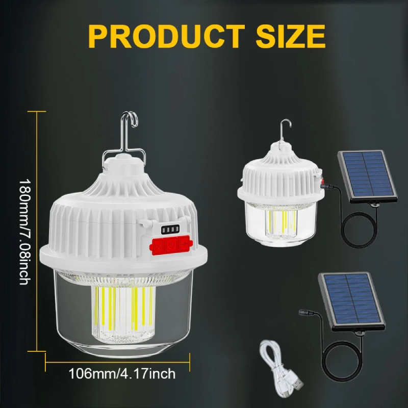 Lampe de camping solaire 100W – Image 10