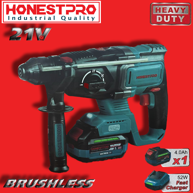 Marteau perforateur à batterie 21V BRUSHLESS HONESTPRO