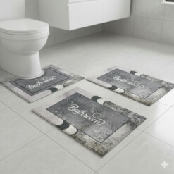 Tapis salle de bain antidérapant 3pcs