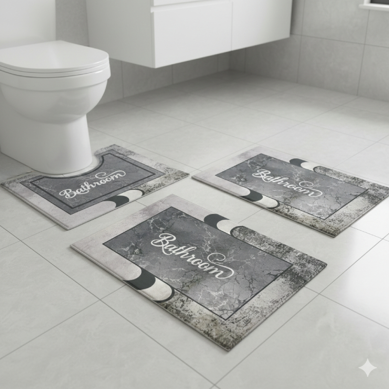 Tapis salle de bain antidérapant 3pcs