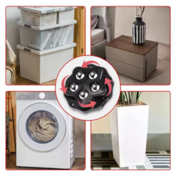 Alternative view of Supports Glissière meuble 5 Tètes 4PCS