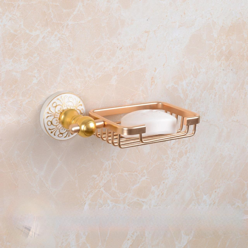 Porte savon en aluminium doré SANWATER