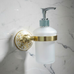 Porte savon liquide et shampoing doré SAN WATER