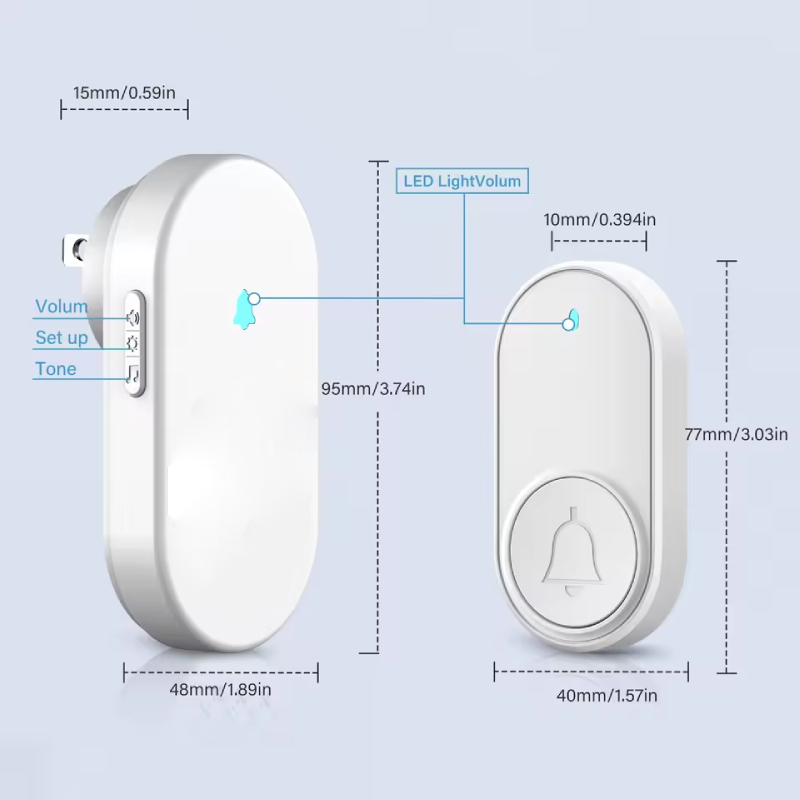 Sonnette sans fil étanche électrique – Image 5