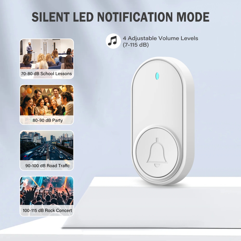 Sonnette sans fil étanche électrique – Image 4