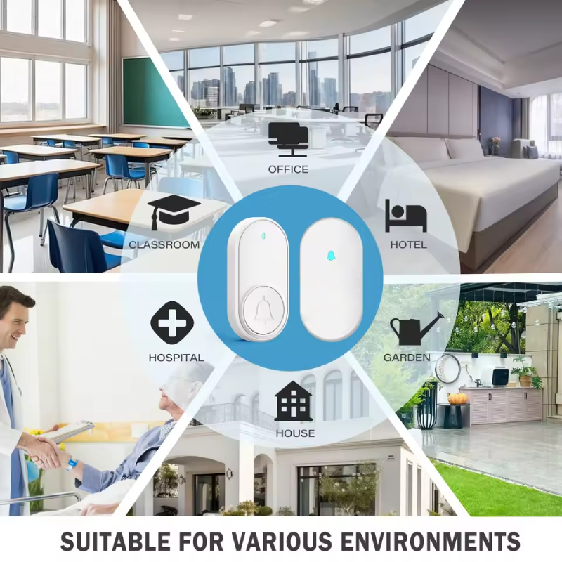 Sonnette sans fil étanche électrique – Image 3