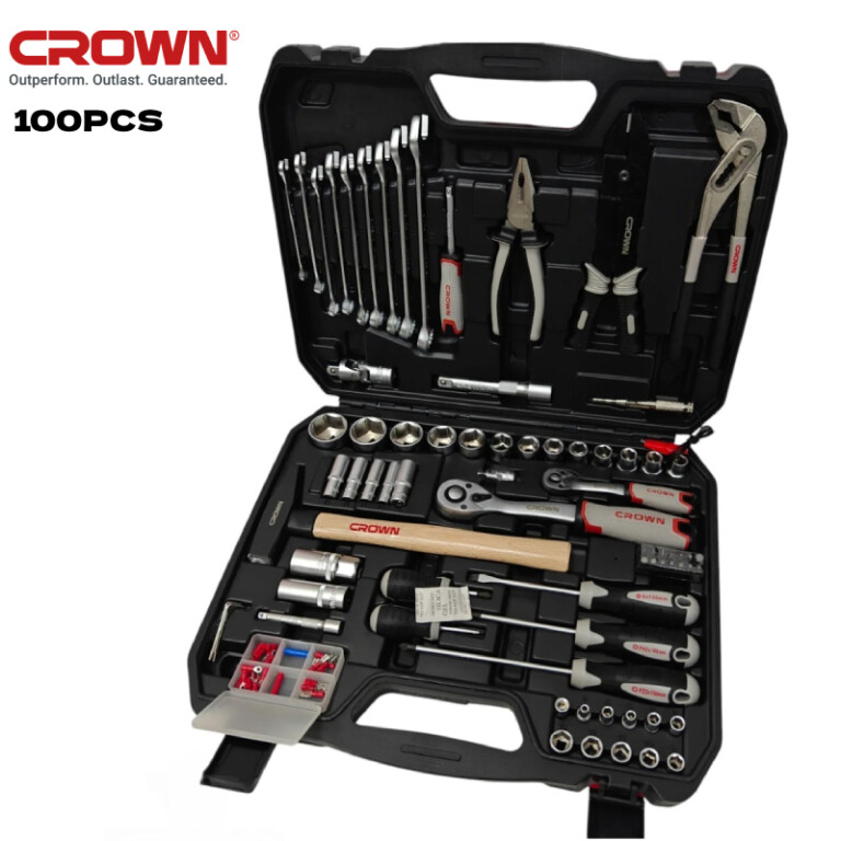 Caisse à outils 100PCS CROWN - Bricaillerie