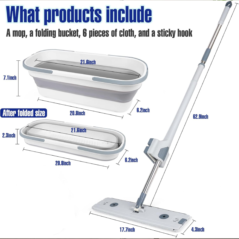 Balai magique essoreur avec seau pliant – Image 10