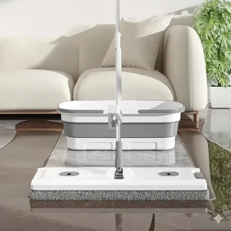 Balai magique essoreur avec seau pliant – Image 3