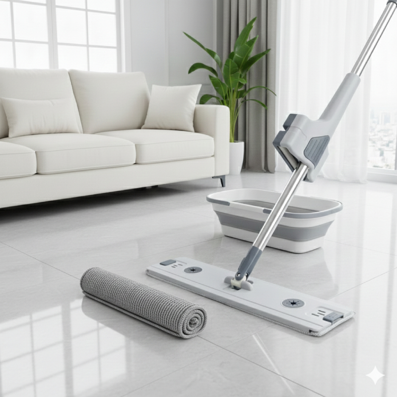 Balai magique essoreur avec seau pliant