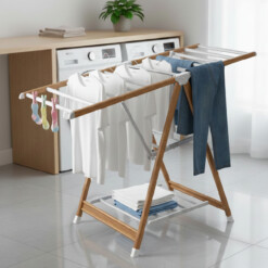 Sèche linge Aluminium design Bois