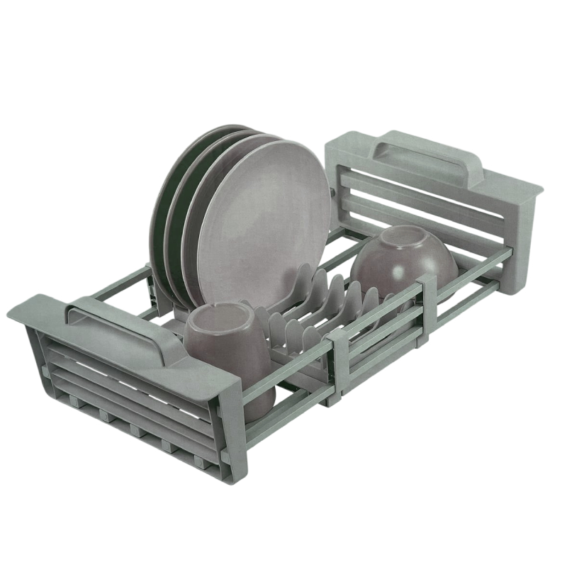 Égouttoir à vaisselle extensible en aluminium Beige 62130 – Image 2