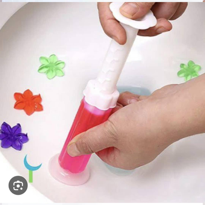 Seringues de Gel Nettoyant pour WC à Motif Fleurs – Image 9