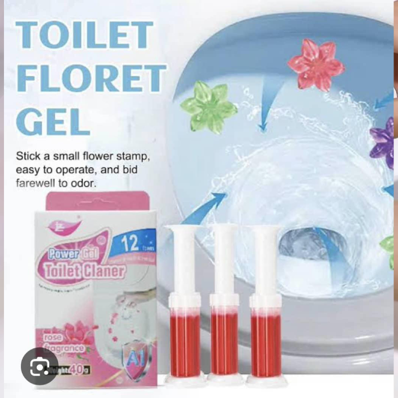 Seringues de Gel Nettoyant pour WC à Motif Fleurs – Image 8