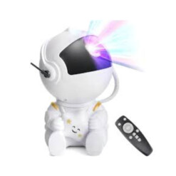 Veilleuse astronaute avec projecteur Galaxy avec Télécommande - Blanc