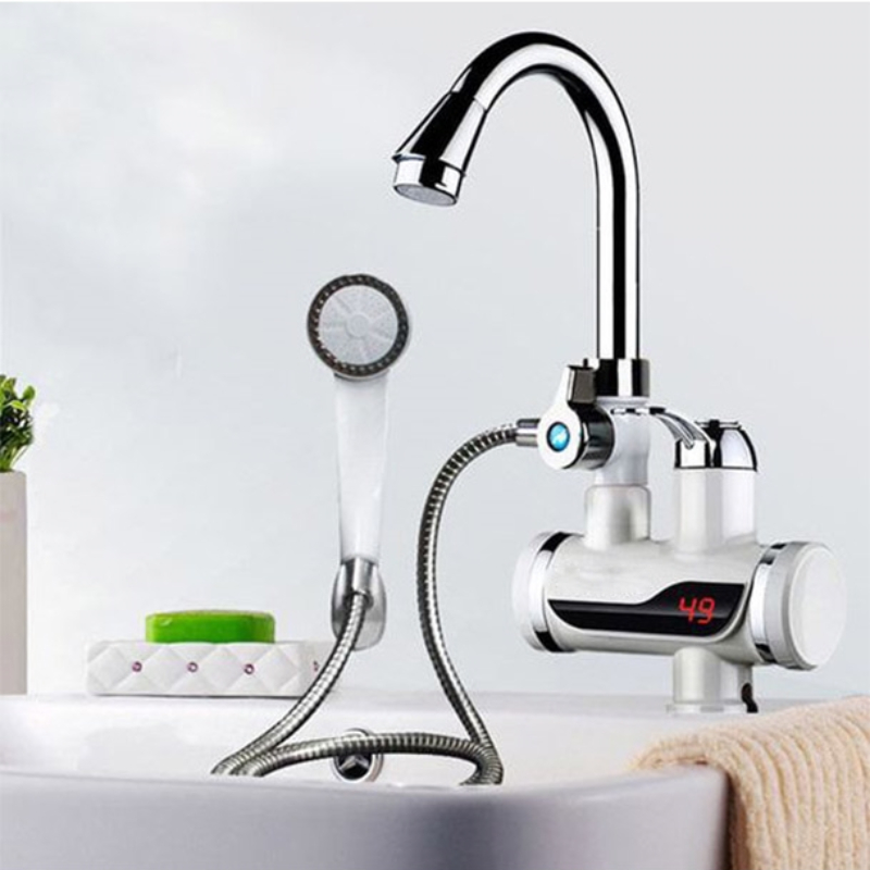 Chauffe-eau électrique instantané avec robinet et douchette – Image 2