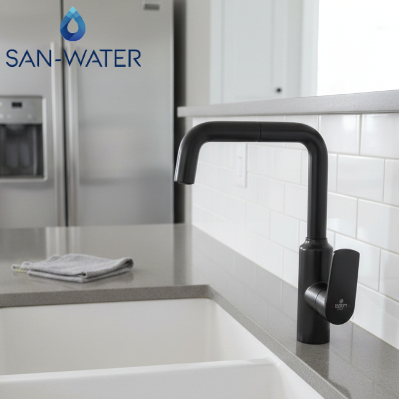 Mitigeur du cuisine rotatif 360° Noir SANWATER – Image 2