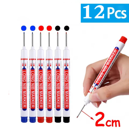 Lot de 12 marqueur à pointe longue étanche