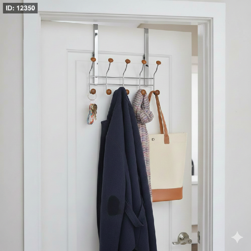 Porte manteau derrière porte 5 tètes – Image 2