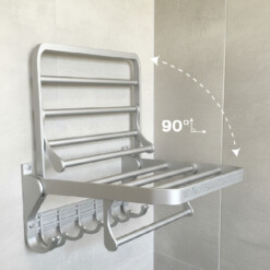 Alternative view of Porte serviette triple 2 Niveaux Chromé SANWATER