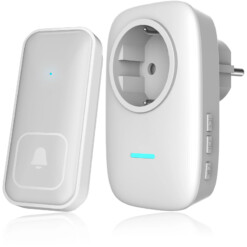 Alternative view of Sonnette sans fil avec prise adhésif 180M