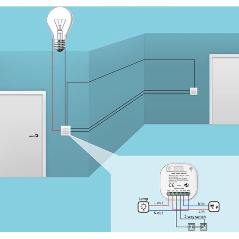 Interrupteur mural sans fil sans batterie étanche – Image 4