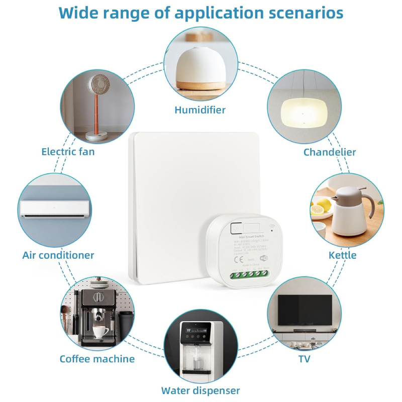 Interrupteur mural sans fil sans batterie étanche – Image 3