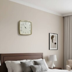 Horloge murale classic Dorée SONAM 2467