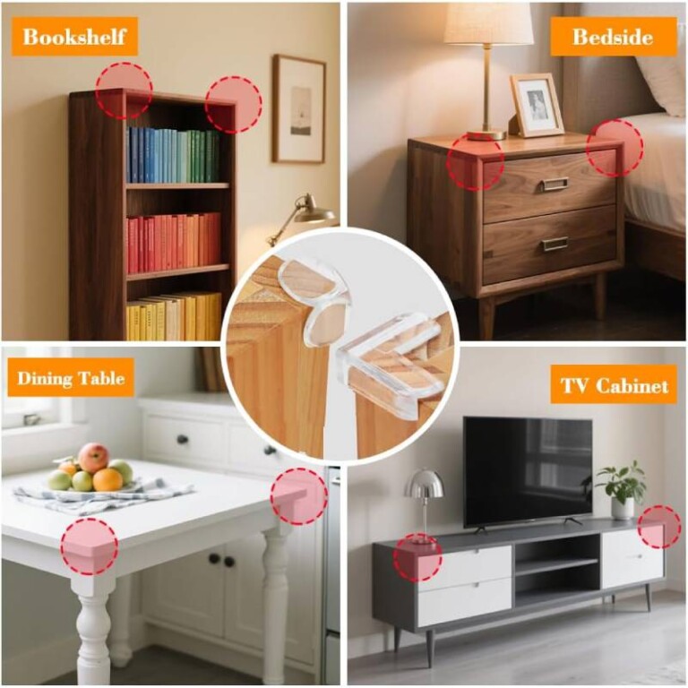 Safety 1st Protege Coins Souples X4 (Lot De 2) - Protection Bébé Pour Meubles