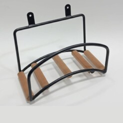 Alternative view of Support enrouleur de tuyau métallique avec design en bois