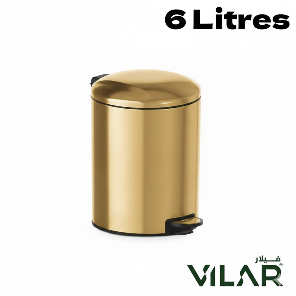 Poubelle à pédale INOX 6L VILAR – Image 2