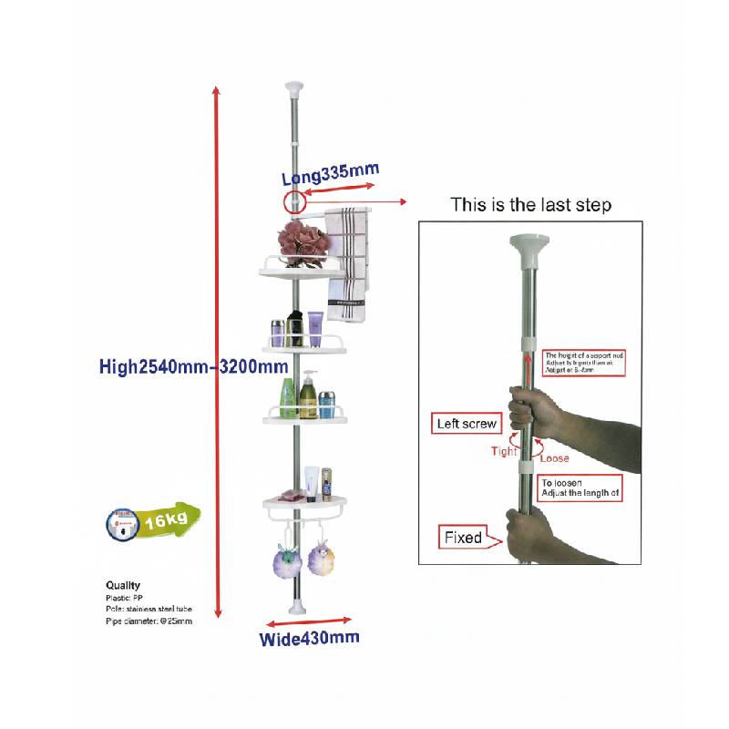 Etagère de coin salle de bain LYNA – Image 5