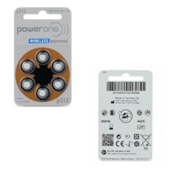 Piles pour appareils auditifs p312 POWER ONE