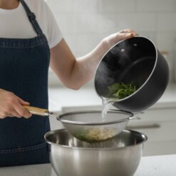 Alternative view of Passoire cuisine double maille inox