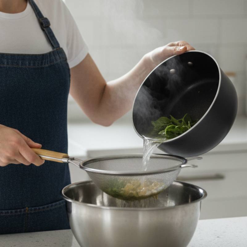 Passoire cuisine double maille inox – Image 2