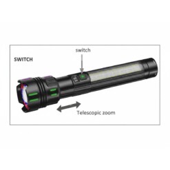 Alternative view of Torche rechargeable étanche avec LED latérale GM
