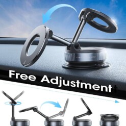 Alternative view of Porte téléphone de voiture magnétique avec ventouse 360°