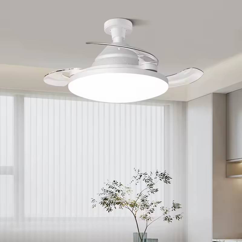 Ventilateur de plafond à LED télécommandé et lames rétractables – Image 2