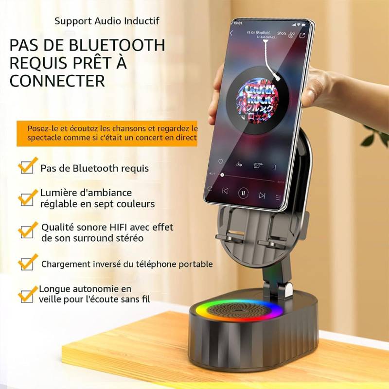 Haut-parleur Bluetooth sans fil 5 en 1 avec lumière ambiante colorée – Image 5