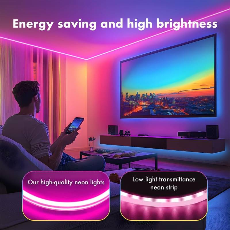 Bande lumineuse télécommandé RGB 5M + application avec synchronisation musicale – Image 4