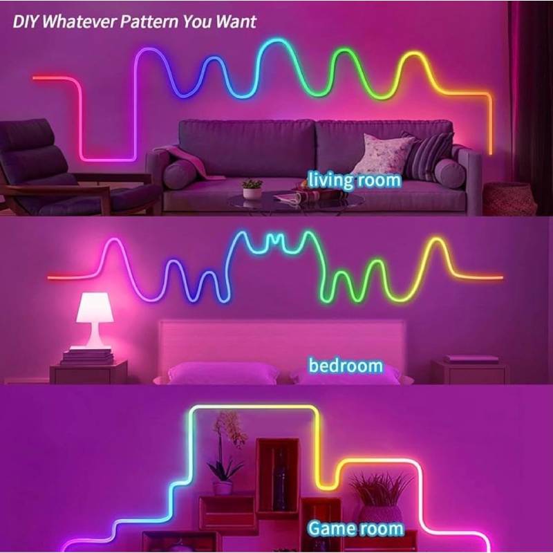 Bande lumineuse télécommandé RGB 5M + application avec synchronisation musicale – Image 2