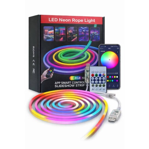 Bande lumineuse télécommandé RGB 5M + application avec synchronisation musicale
