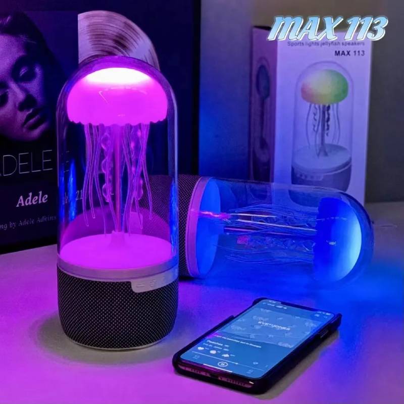 Veilleuse d'ambiance Bluetooth Méduse flottante – Image 2