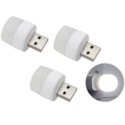 Mini lampe LED USB 1W blanche 3PCS