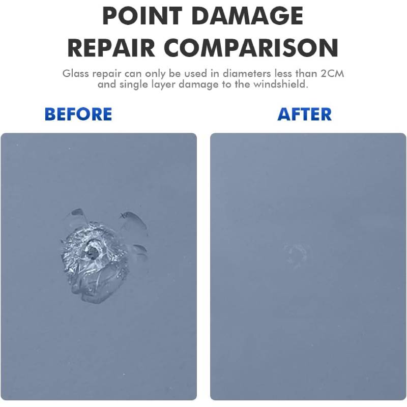 Kit de réparation de pare-brise de voiture avec seringues sous pression – Image 5