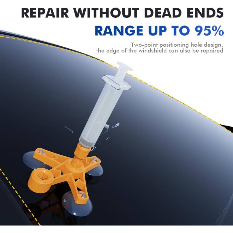Kit de réparation de pare-brise de voiture avec seringues sous pression – Image 3
